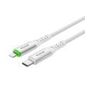 Rixus RXUC21L Auto Disconnect USB-C To Lightning Connector Cable White front view
