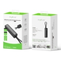 Rixus RXPB03B Digital Display Powerbank 5000mAh With USB-C Cable Built-in Black close-up detail