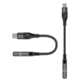 Rixus RXMU36C USB-C to 3.5mm Audio Adapter Female 10cm side angle view
