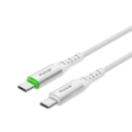 Rixus RXUC21C Auto Disconnect USB-C To USB-C Cable White front view