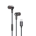 Rixus RXHD27L Stereo In-Ear Lightning Connector Wired Earphone Black side angle view