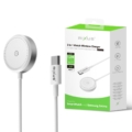 Rixus RXWC05 USB-C Charger For Apple Watch And Samsung Galaxy Watch 1.2m White close-up detail