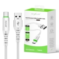 Rixus RXUC21AC Auto Disconnect USB-A To USB-C Cable White close-up detail