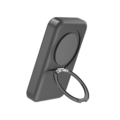 Rixus RXPB71B MagSafe Compatible Powerbank 10000mAh With Foldable Stand Black side angle view