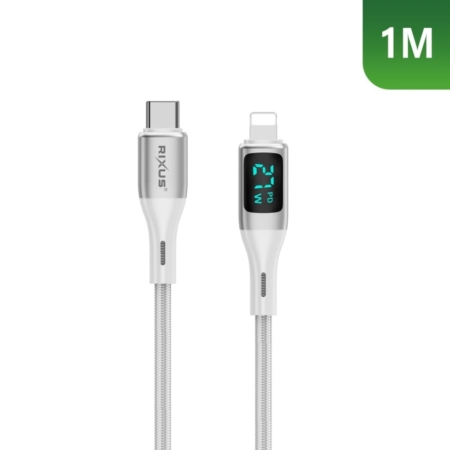 Rixus RXUC29L Braided USB-C Lightning Connector main product photo