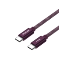 Rixus RXUC10D Flex Cable USB-C 60W 1m Burgundy front view