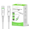 Rixus RXUC21C Auto Disconnect USB-C To USB-C Cable White close-up detail