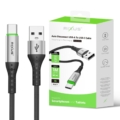 Rixus RXUC22AC Auto Disconnect USB-A To USB-C Cable Black close-up detail