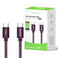 Rixus RXUC10D Flex Cable USB-C 60W 1m Burgundy close-up detail