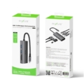 Rixus RXHU10 USB-C To HDMI Adaptor With Docking Station Grey close-up detail
