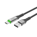 Rixus RXUC22AC Auto Disconnect USB-A To USB-C Cable Black front view
