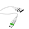 Rixus RXUC21AC Auto Disconnect USB-A To USB-C Cable White side angle view