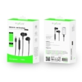 Rixus RXHD56L Lightning Connector Wired Earbud Type Headphone With Microphone Black close-up detail