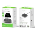 Rixus RXWC23 Otto 15W Wireless Charging Pad Black close-up detail