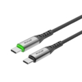 Rixus RXUC22C Auto Disconnect USB-C To USB-C Cable Black front view