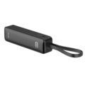 Rixus RXPB03B Digital Display Powerbank 5000mAh With USB-C Cable Built-in Black front view
