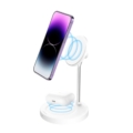 Rixus RXWC45A Wireless Charging Stand 15W White side angle view