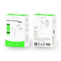 Rixus RXHD56LW Lightning Connector Wired Earbud Type Headphone With Microphone White close-up detail