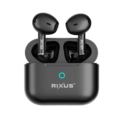 Rixus RXBH28 HIFI Sound Earbuds Wireless Headset Black side angle view
