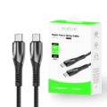 Rixus RXUC30C Alloy USB-C Data Cable Metal Gray close-up detail