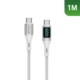 Rixus RXUC29C Braided USB-C Cable LED main product photo