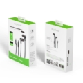 Rixus RXHD27L Stereo In-Ear Lightning Connector Wired Earphone Black close-up detail
