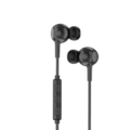 Rixus RXHD56L Lightning Connector Wired Earbud Type Headphone With Microphone Black front view
