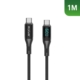 Rixus RXUC28C Braided USB-C Cable LED main product photo