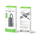 Rixus RXHU07 USB-C To Ethernet HDMI Adaptor With Docking Station Grey close-up detail
