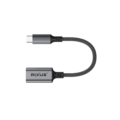 Rixus RXMU24 USB-C To USB A 3.0 Adapter Space Gray side angle view