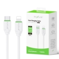 Rixus RX2017L Data Sync And Fast Charge Cable USB-C To Lightning Connector 3m close-up detail