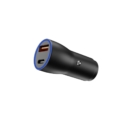 Rixus RXCC12 USB-C PD+QC3.0 Car Charger 38W Black front view