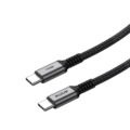 Rixus RXUC04 USB-C 2.0 To USB-C Cable 1m 100W Space Gray front view