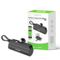 Rixus RXPB98B Mini Click-On Powerbank USB-C 5000mAh Black close-up detail